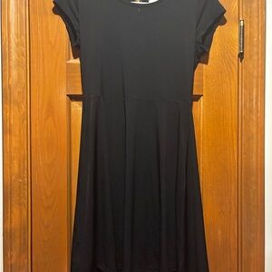 Michael Kors classic Black Short-Sleeve Fit & Flare Dress